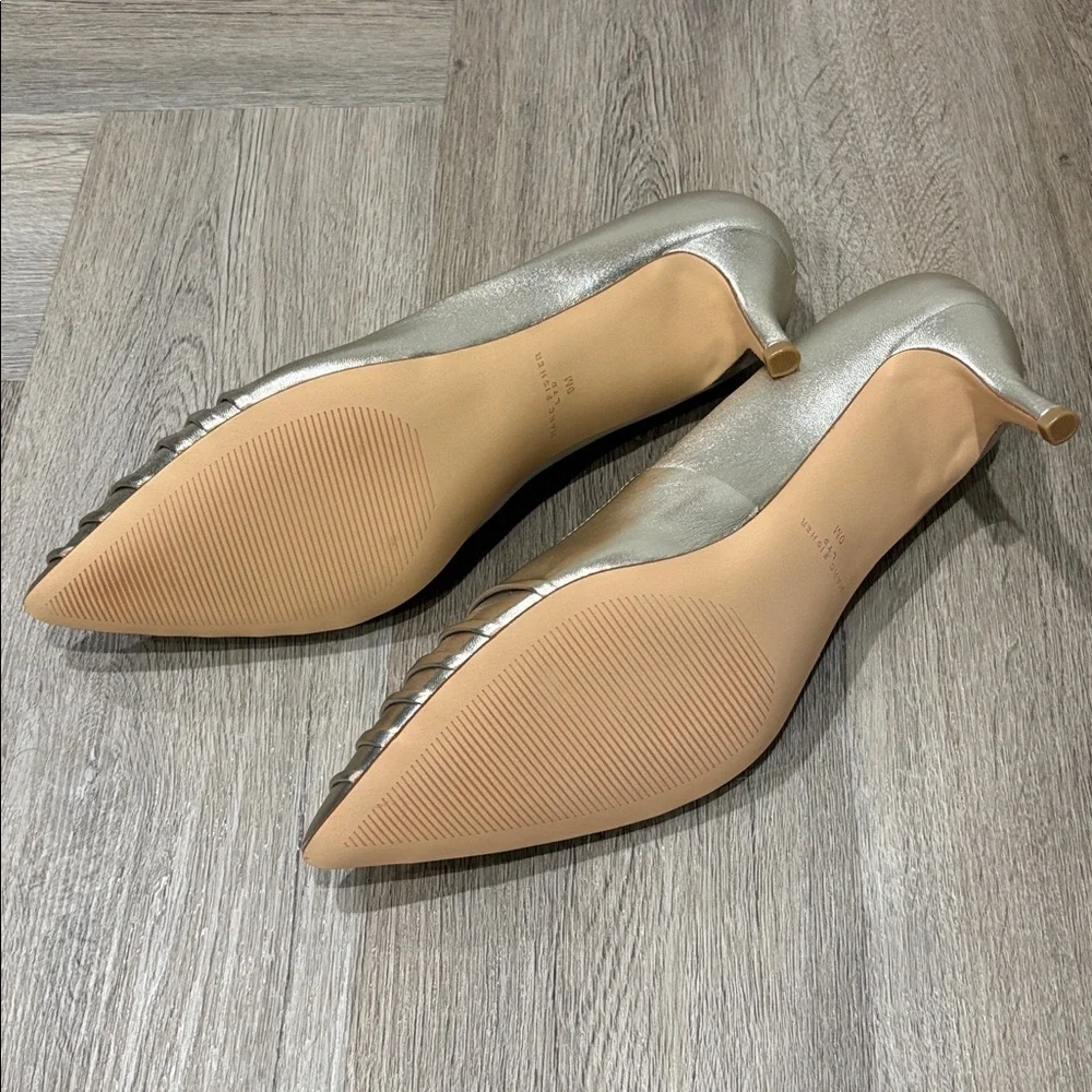 Marc Fisher LTD Women's PARIA Pump, Light Gold Leather 710, 9 M
